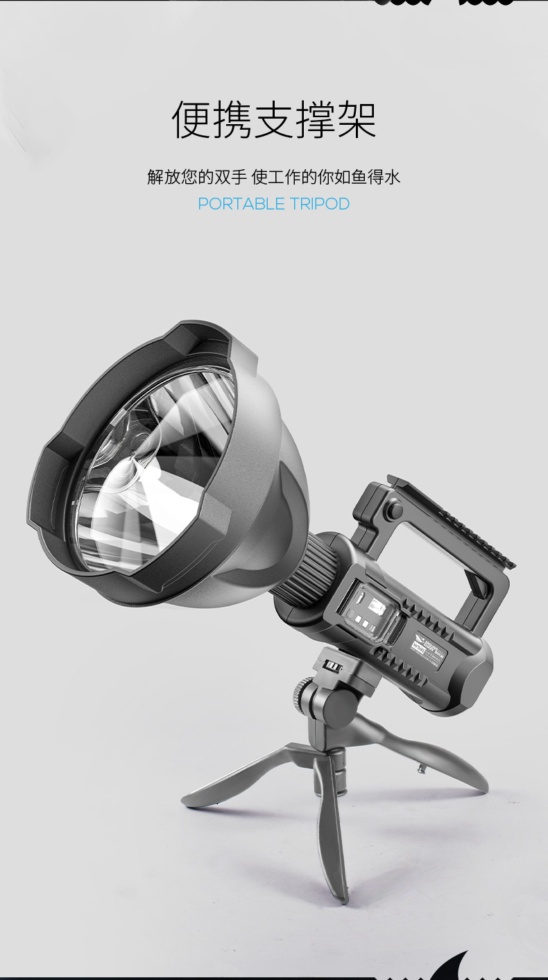 ไฟฉายสะพายแรงสูง แบบส่องไกล หลอด P90 Smiling Shark W-591 Stanby 5-10 Hr. BigCup