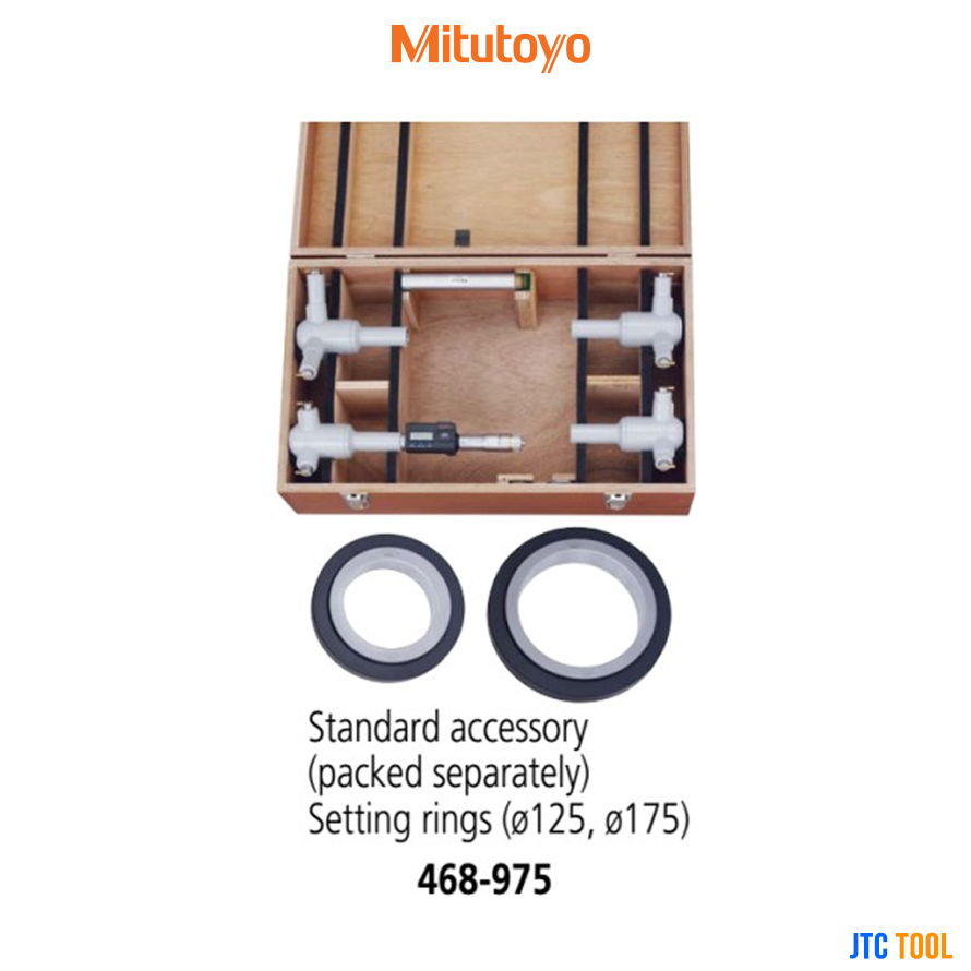 ชุดดิจิตอลโฮลเทสแบบเปลี่ยนหัว - Digimatic Holtest Interchange-Head set Size 100-200mm No.468-975 [Brand: Mitutoyo]