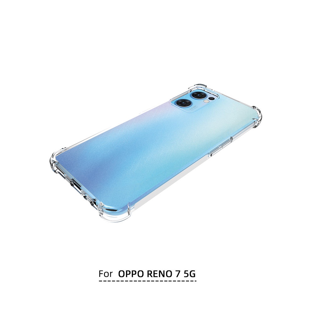 เคส OPPO Reno7 5G แบบ TPU ใสเสริมขอบและมุมกันกระแทก