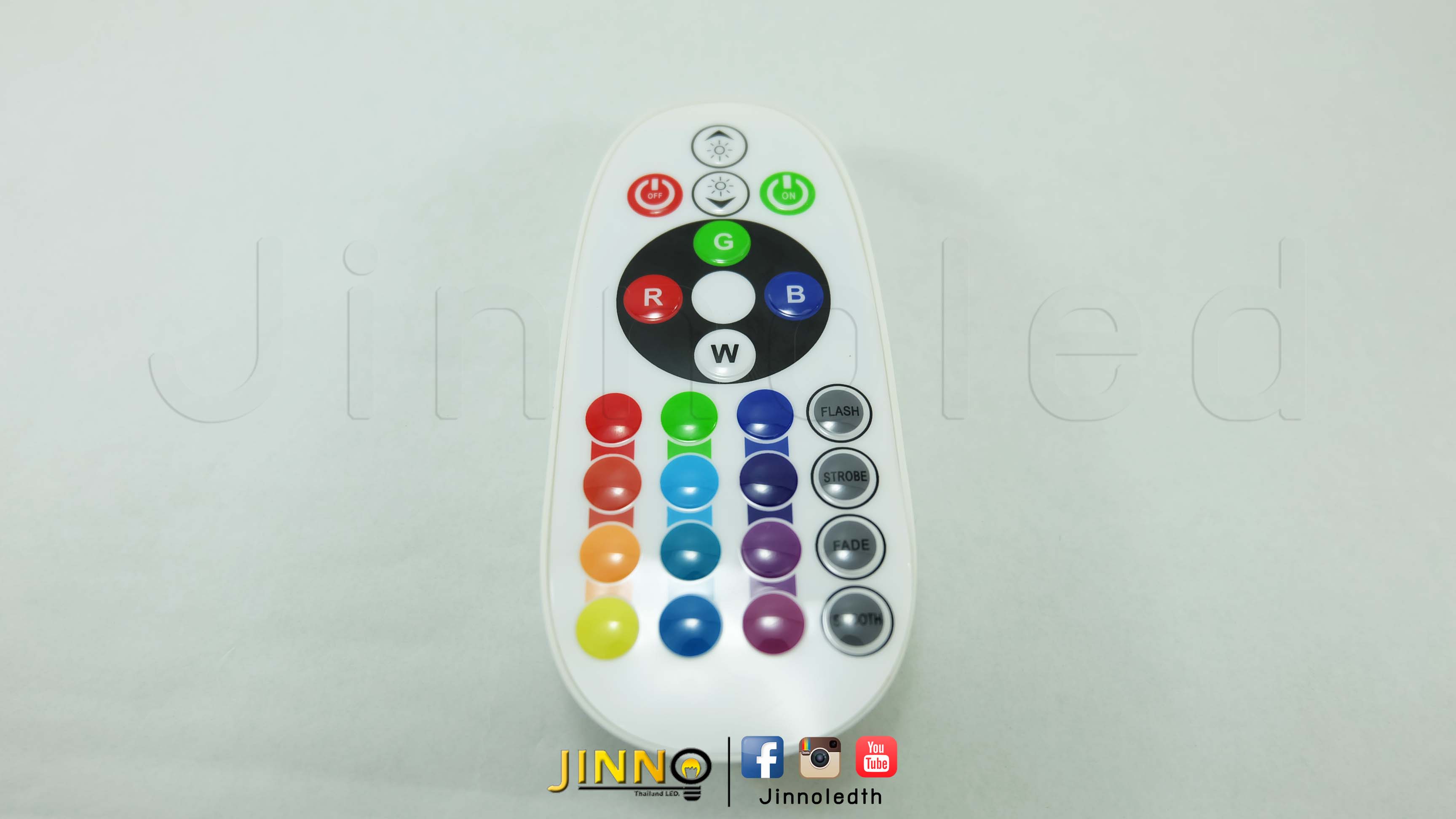 ชุดปลั๊กไฟคอนโทรลเลอร์ + IR remote รองรับ Bluetooth 220v รุ่น 5050 สลับสี RGB แบบไม่กันน้ำ พร้อม Pin 4 ขา + End cap จุกปิดท้าย