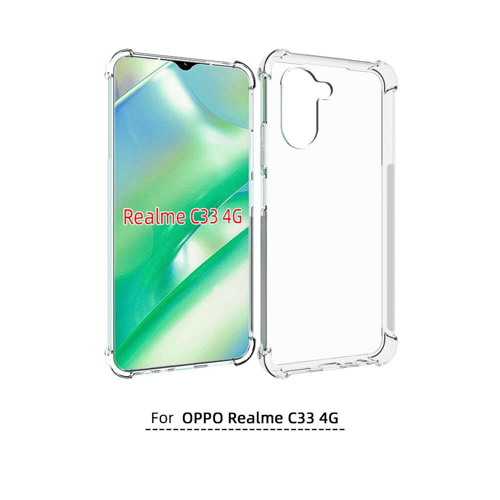 เคส realme C33 แบบ TPU ใสเสริมขอบและมุมกันกระแทก