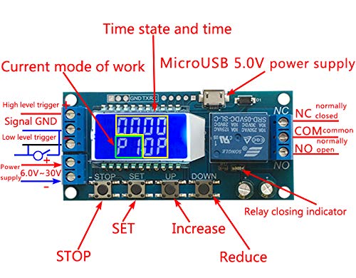 XY-LJ02 Timer Relay Delay Switch Module รีเลย์ไทม์เมอร์ พร้อมจอแสดงผล