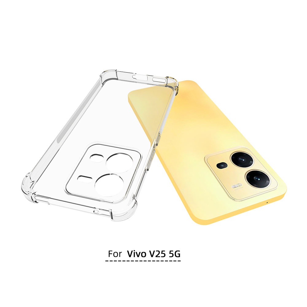 เคส Vivo V25 5G แบบ TPU ใสเสริมขอบและมุมกันกระแทก