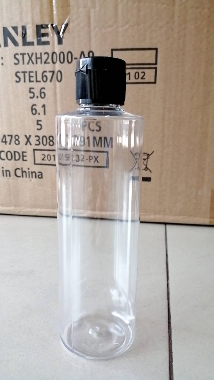 ขวด PET คอตัด ใส 250/350 Ml. ฝาป้อกแป้ก