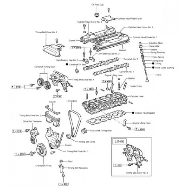 CD คู่มือซ่อม JZ เครื่องยนต์ 1JZ-GE, 1JZ-GTE, 2JZ-GE, 2JZ-GTE รหัสสินค้า TYE-024