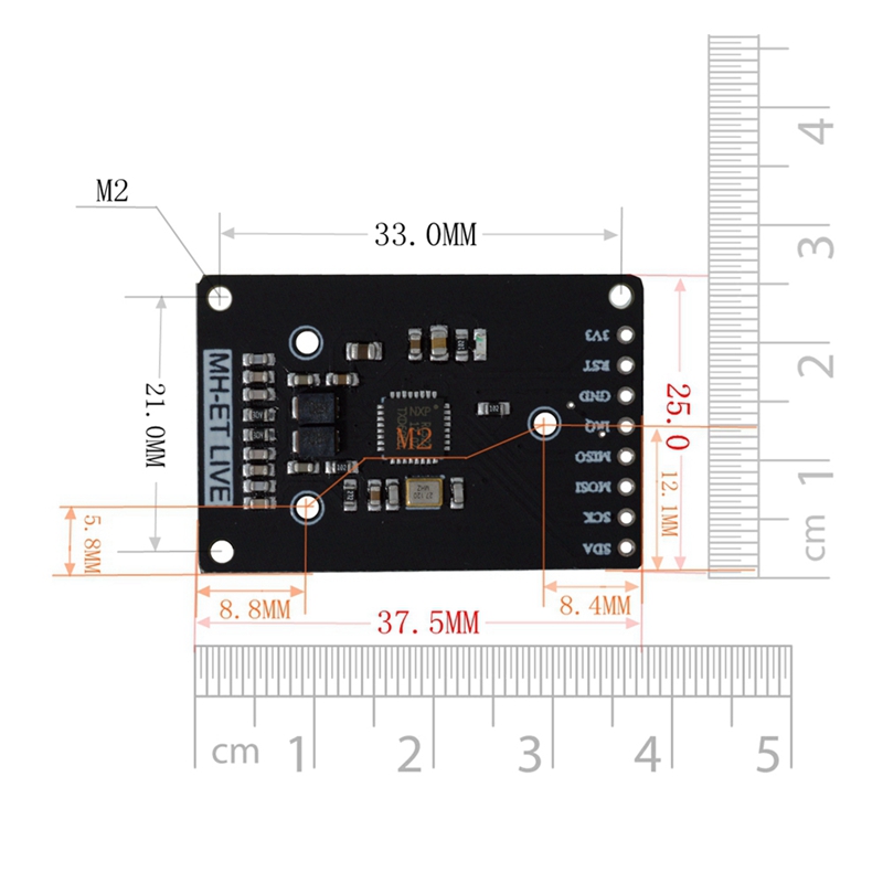 โมดูลอ่านบัตร RFID 13.56mhz ขนาดเล็ก RFID RC522 Module Card Reader พร้อมการ์ดและ Tag