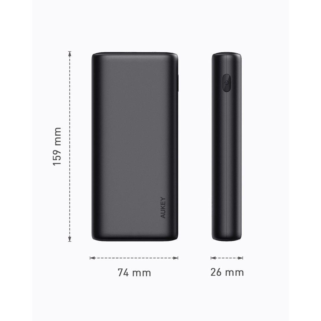 AUKEY PB-Y37 พาวเวอร์แบงค์ PowerPlus Sprint 20,000 mAh PD 65W PD USB-C With QC 3.0