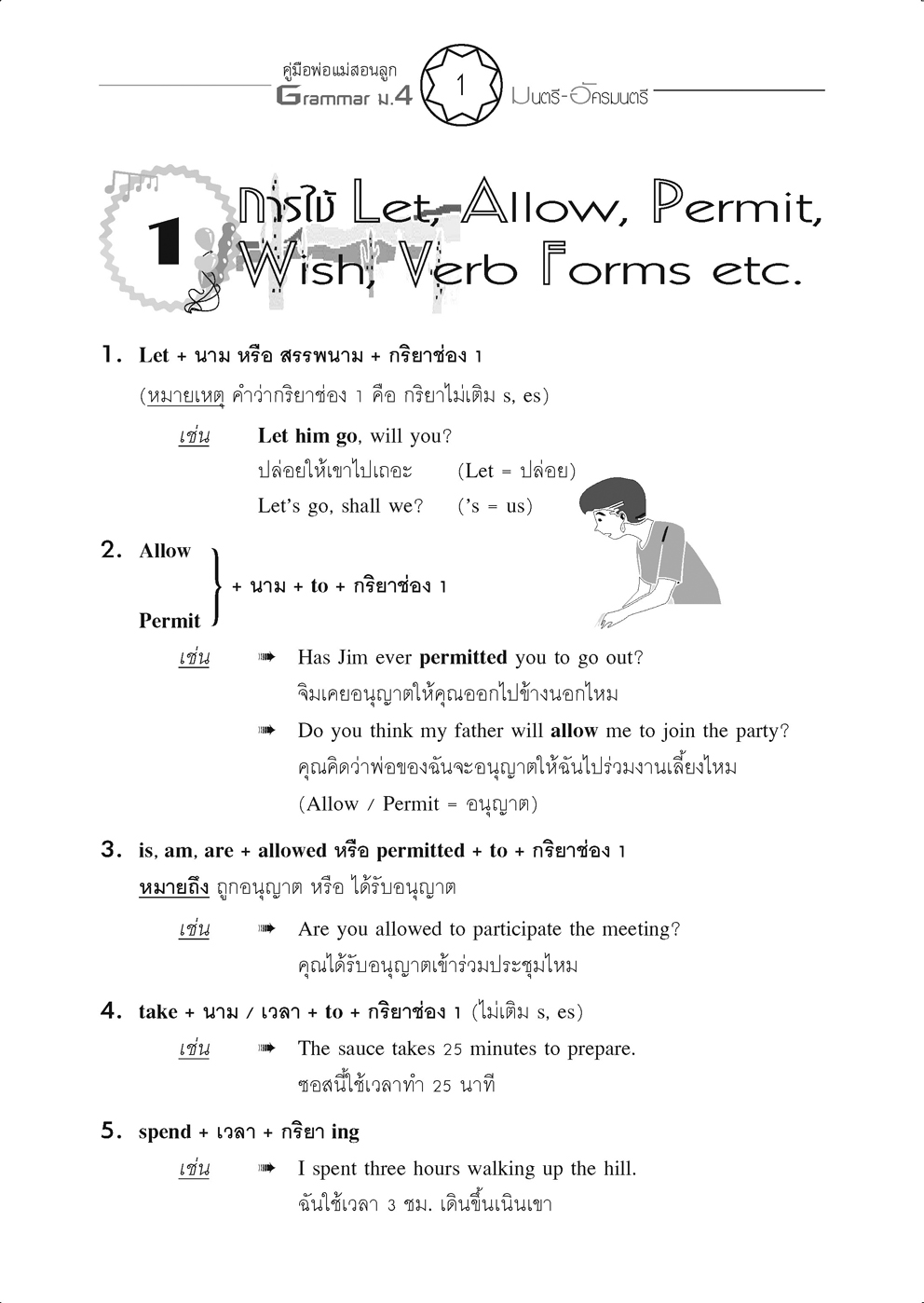 คู่มือพ่อแม่สอนลูก ชุดเซียนภาษา grammar ม.4 โดย พ.ศ.พัฒนา