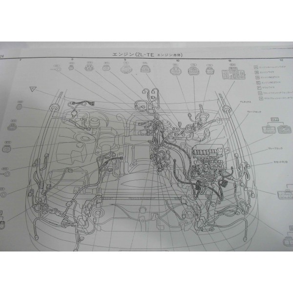 หนังสือ วงจรไฟฟ้า Wiring Diagram รถยนต์ TOYOTA Crown Mark II ปี 1993 เครื่องยนต์ 2L-TE ดีเซลหัวฉีด (JP)