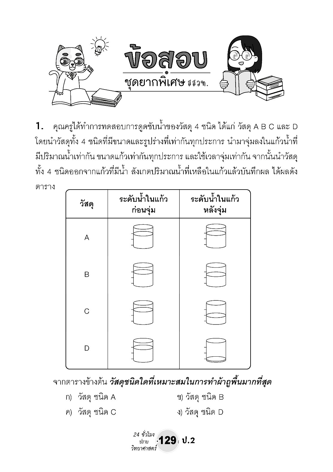 ตะลุยข้อสอบ 24 ชั่วโมง ปราบวิทยาศาสตร์ ป.2 (หลักสูตรใหม่) เพิ่มแนวข่้อสอบยาก สสวท. พร้อมเฉลย โดย พ.ศ. พัฒนา