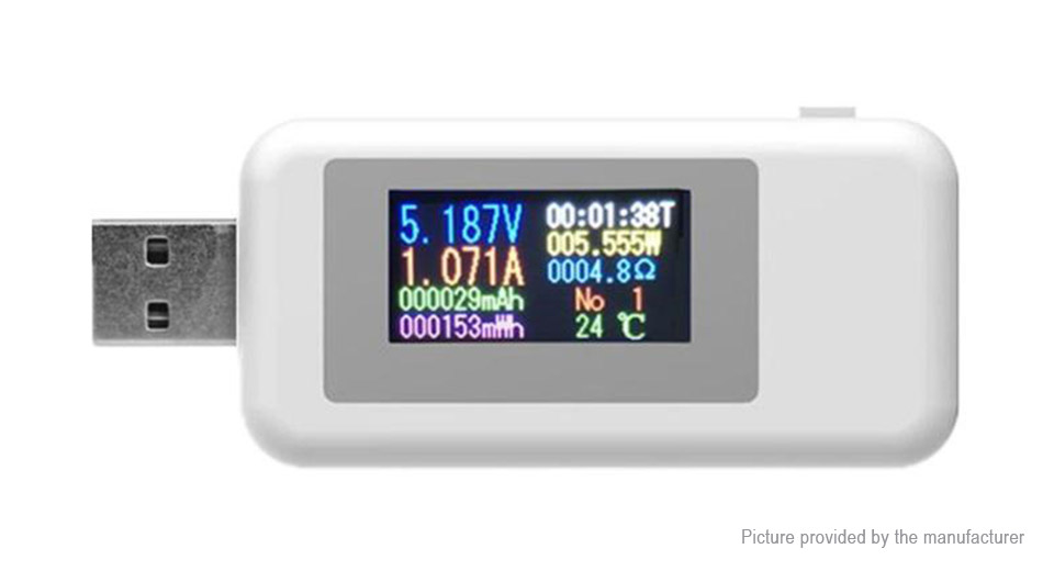 Keweisi KWS-MX18 USB Digital Multimeter Current Voltmeter Tester (สีขาว)