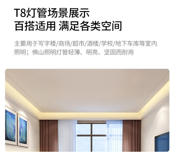 ชุดโคมไฟ T8 LED พร้อมหลอด FSL ขนาด 1.2 m 22 W multi color