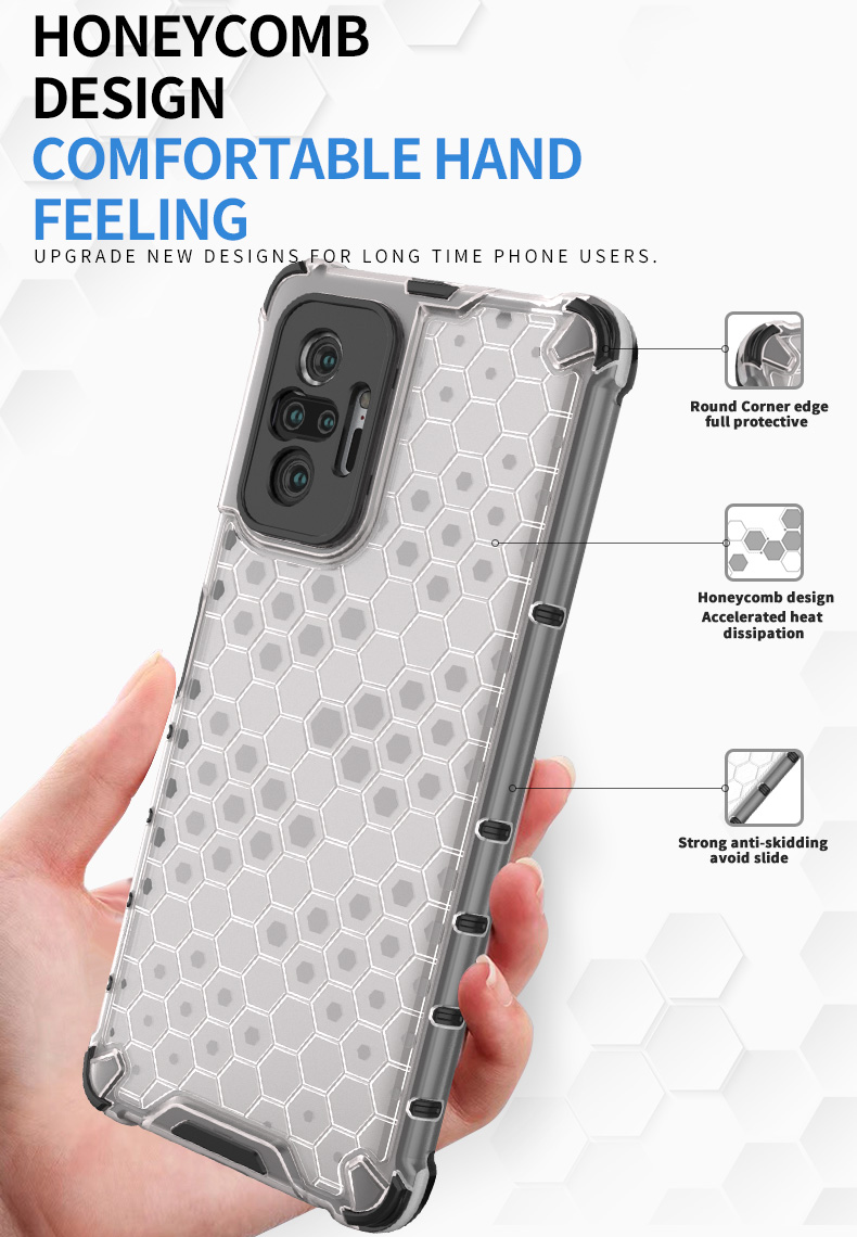 เคส Xiaomi Redmi Note 10 Pro ลายรังผึ้งกันกระแทกได้