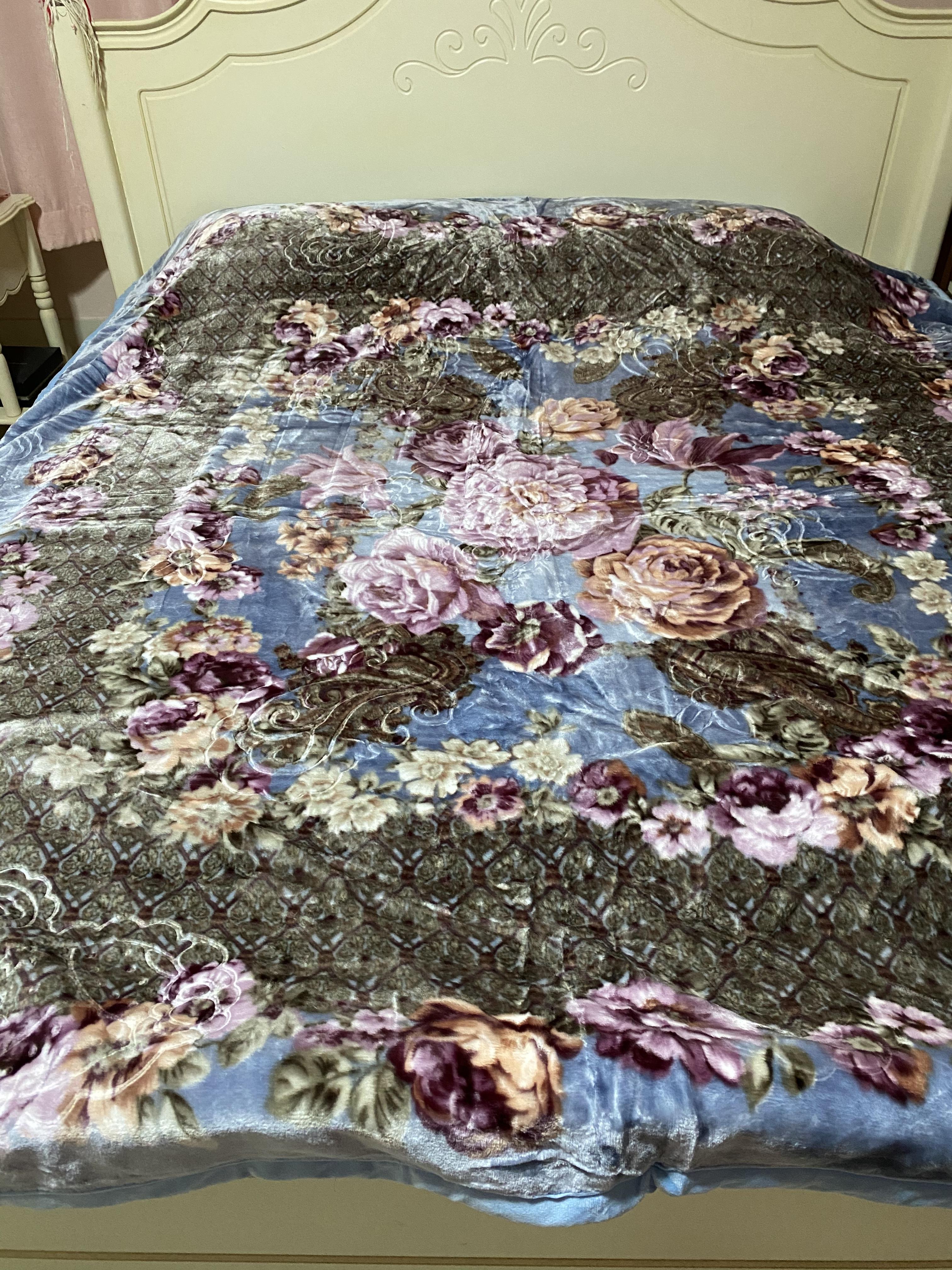 ลดราคา ผ้าห่มขนมิงค์ 2 ชั้น 7-8ฟุต ขนเนื้อกำมะหยี่