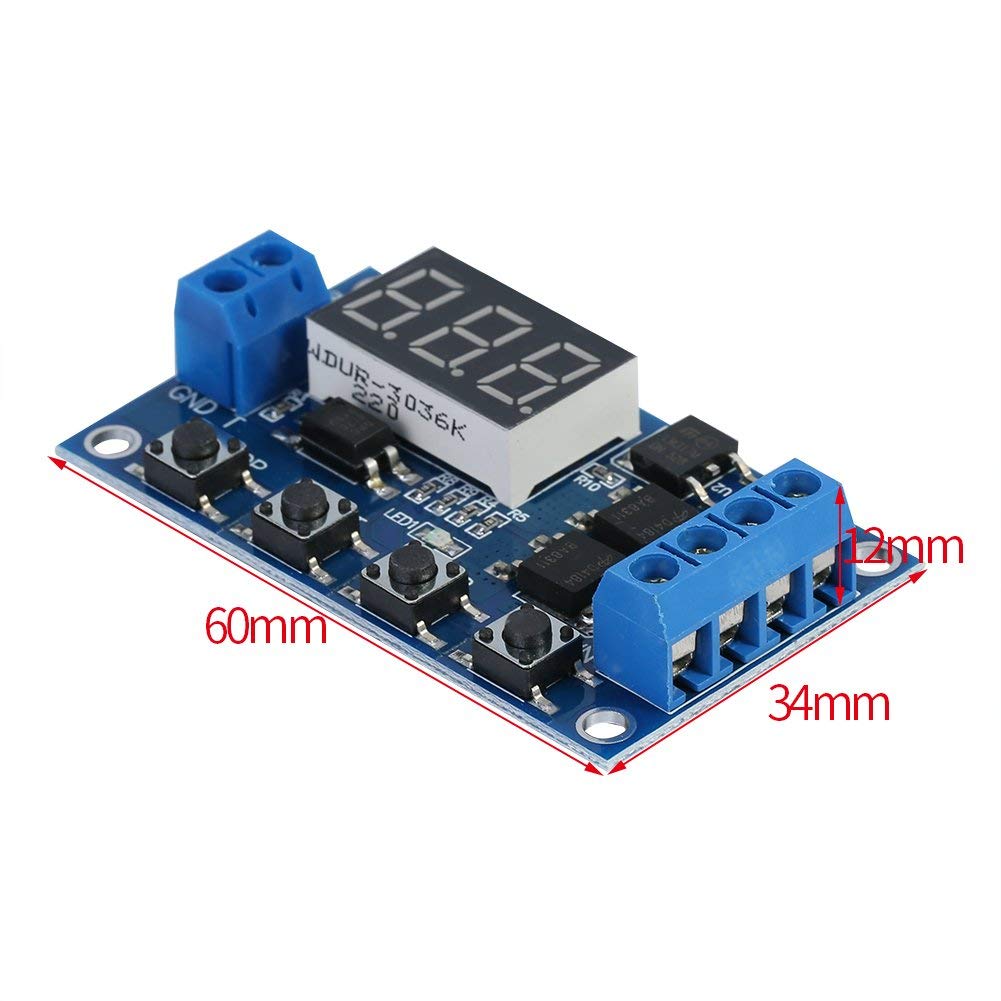 DC 5-36V Digital LED Relay Board Dual-MOS Trigger Cycle Timing Circuit Switch Timer Delay Module
