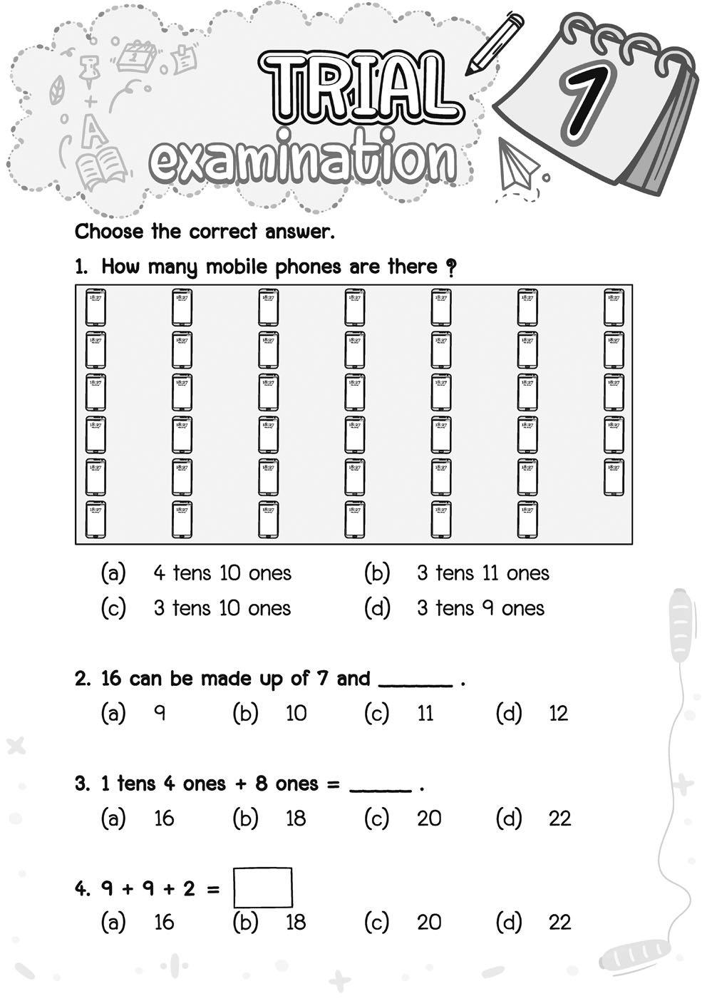 SMART MATHEMATICS For Primary 1 (แบบฝึกหัดคณิตศาสตร์สำหรับนักเรียนชั้น ป.1 ภาคภาษาอังกฤษ)