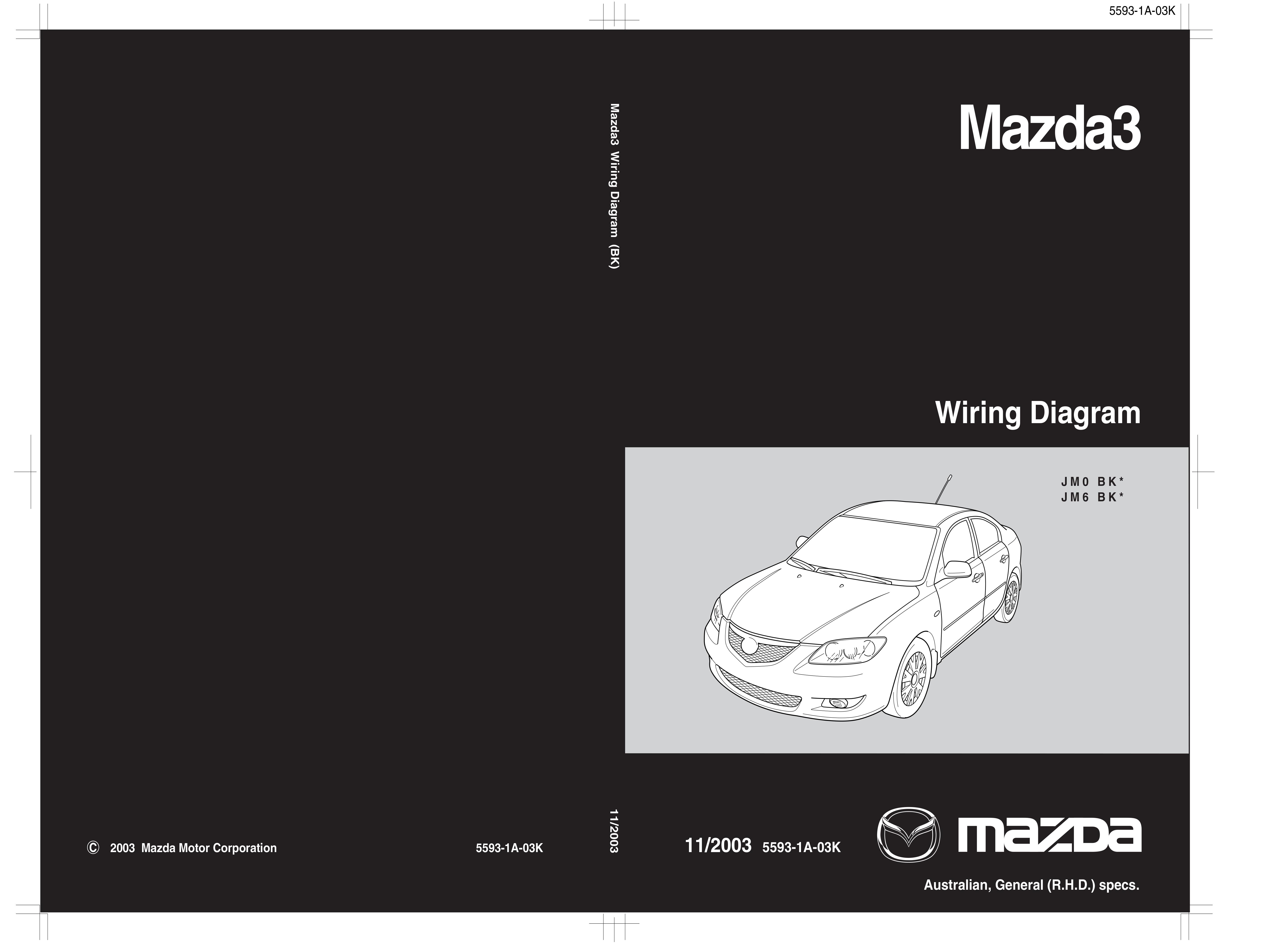 หนังสือ วงจรไฟฟ้า ทั้งคัน 2003-2009 MAZDA 3 เครื่องยนต์ ZY-VE Z6-VE LF-VE L3-DVT