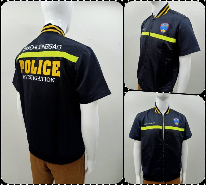 เสื้อกั๊กตำรวจ เสื้อกั๊กสนว มีแถบสะท้อนแสง เสื้อกั๊กตำรวจกองปราบปราม งานสั่งผลิต