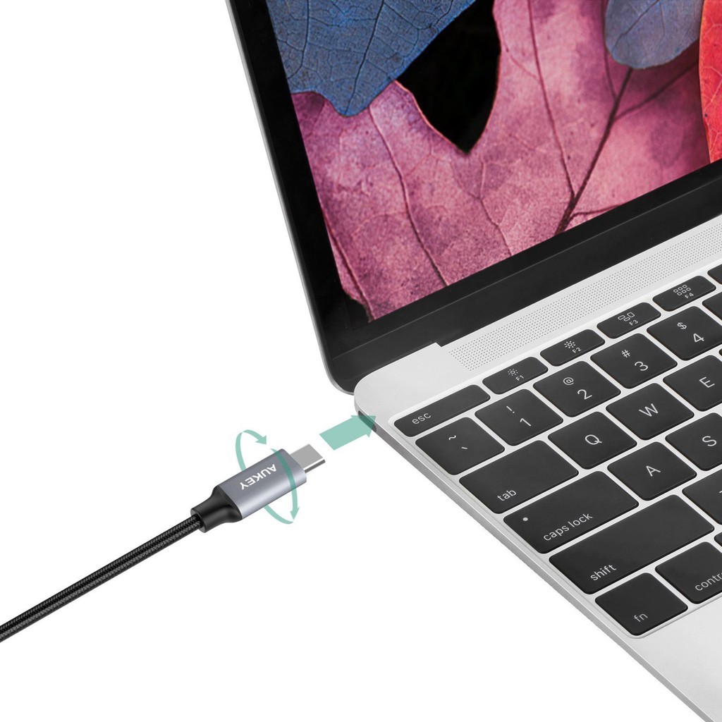 สายชาร์จ/ซิงค์ Aukey 6.6 ft. Nylon USB 3.0 Type-C to USB Type-A Cable ยาว 2 เมตร (CB-CD3)