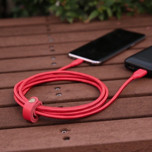 สายชาร์จไนล่อน AUKEY Type-C รองรับชาร์จเร็ว USB 3.1 USB A To USB C Cable รุ่น CB-AC2 ความยาว 2 เมตร สีแดง