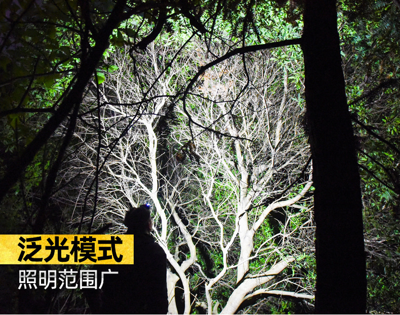 ไฟฉายคาดศีรษะแบบปรับขยายได้ มีหลอด 3 แบบ LED และ COB และ SMD หลอดสี แดง น้ำเงิน Strong Wolf TG-T009 ตัวไฟฉายสีดำ พร้อมอินฟราเรด แสงสีขาว