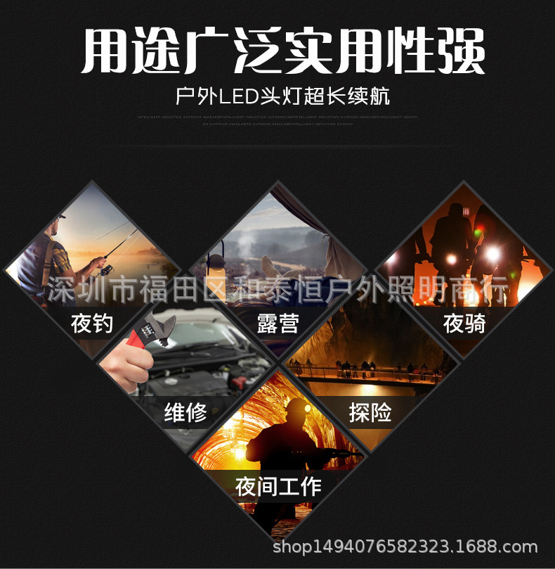 ไฟฉายคาดศีรษะแรงสูง แบบ 1 หลอดปรับขยายได้ LED P99 9 Core , JamieFire T138 แสงขาว ชุดแบตเตอรี่คุณภาพสูง พร้อมกล่องใส่และหูหิ้ว