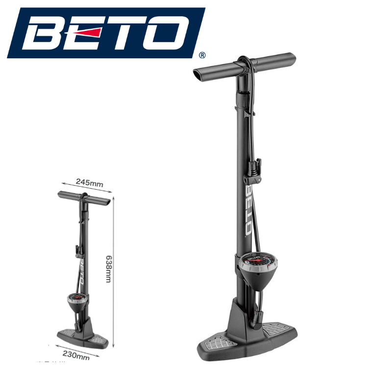 สูบตั้งพื้น BETO รุ่น CFL-501PG7 ใช้ได้ ทั้งจุ้บใหญ่และเล็ก กำลังสูบ MAX 160 PSI