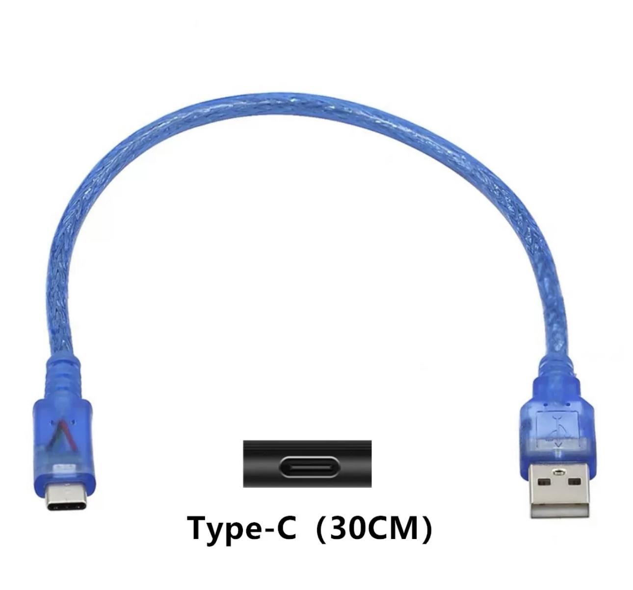 สาย USB Type-C to USB ยาว 30cm สำหรับอัพโหลดโปรแกรม Arduino UNO R4, ESP32