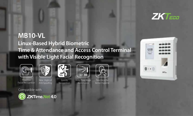 เครื่องสแกนใบหน้า mb10vl 100f