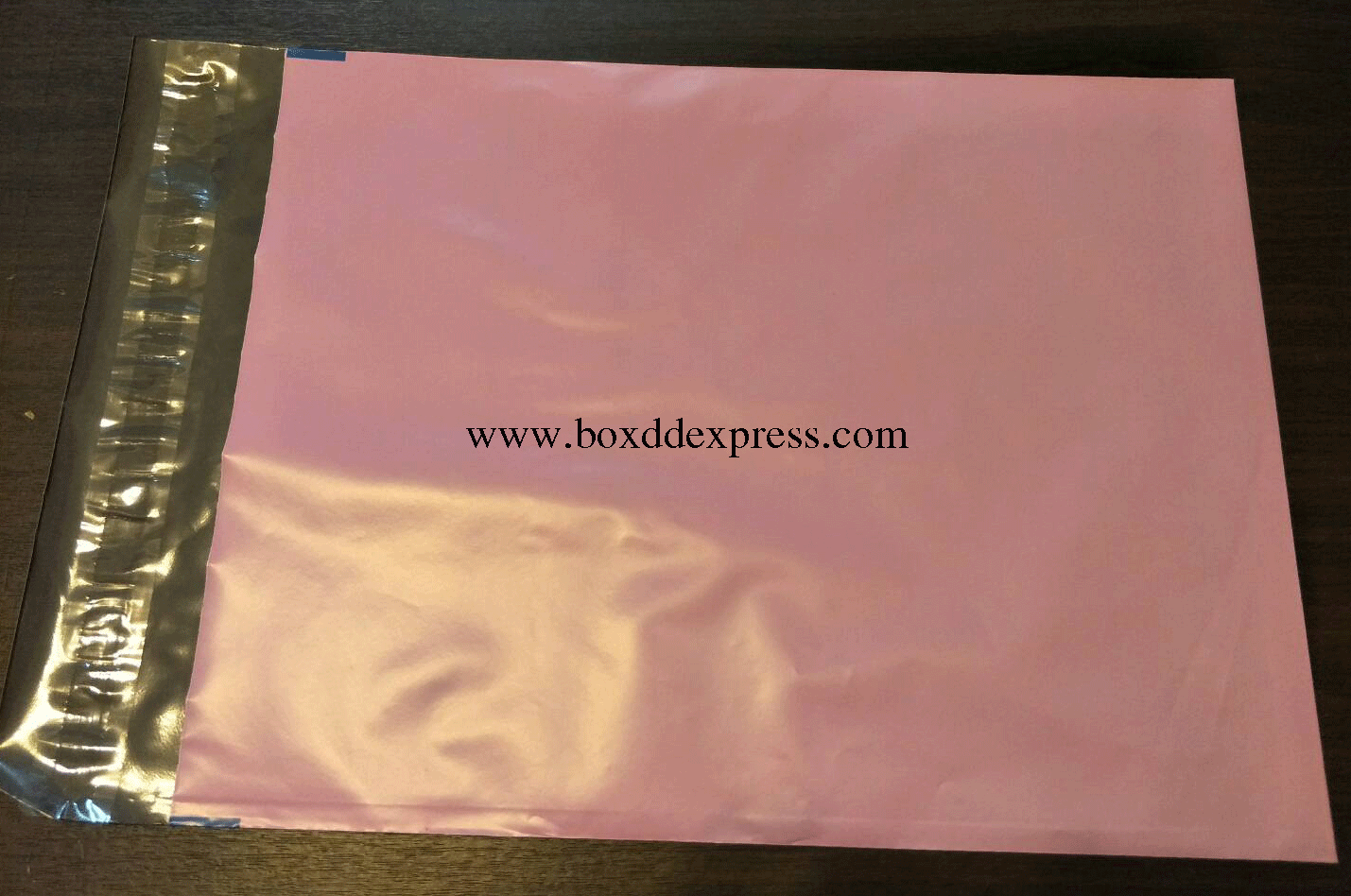 ซองพลาสติกไปรษณีย์ ขนาด 12x16นิ้ว (50ซอง) สีม่วง พิมพ์ Thank you น่ารักๆ