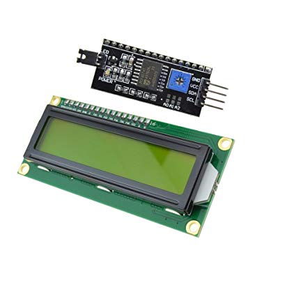 จอแสดงผล 1602 LCD (Yellow Screen) 16x2 LCD พร้อมบัดกรี I2C Adapter