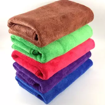 ผ้าเช็ดหน้า ผ้านาโนสีพื้น ขนาด 14x28 นิ้ว Nano จำนวน 12 ผืน ขายปลีกและขายส่งเป็นจำนวน