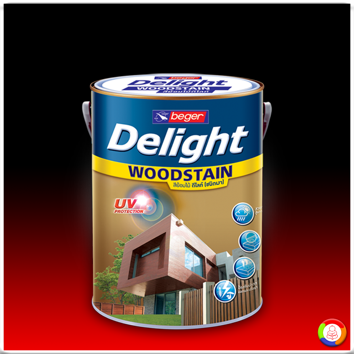 Beger Delight WoodStain สีเบเยอร์ ย้อมไม้ ดีไลท์ วูดสเตน สีทาภายนอกและภายใน