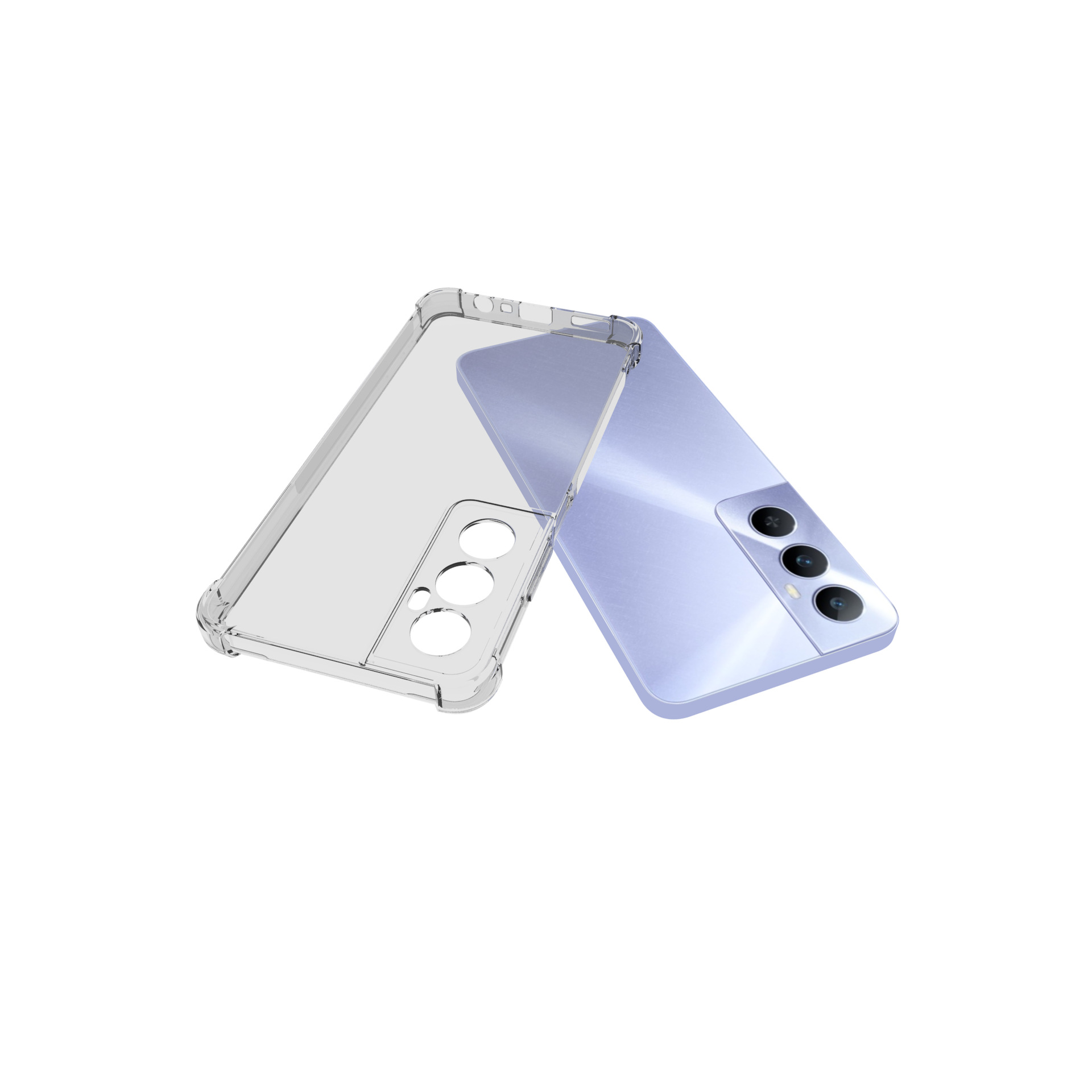 เคส realme C65 ใสเสริมขอบและมุมกันกระแทก