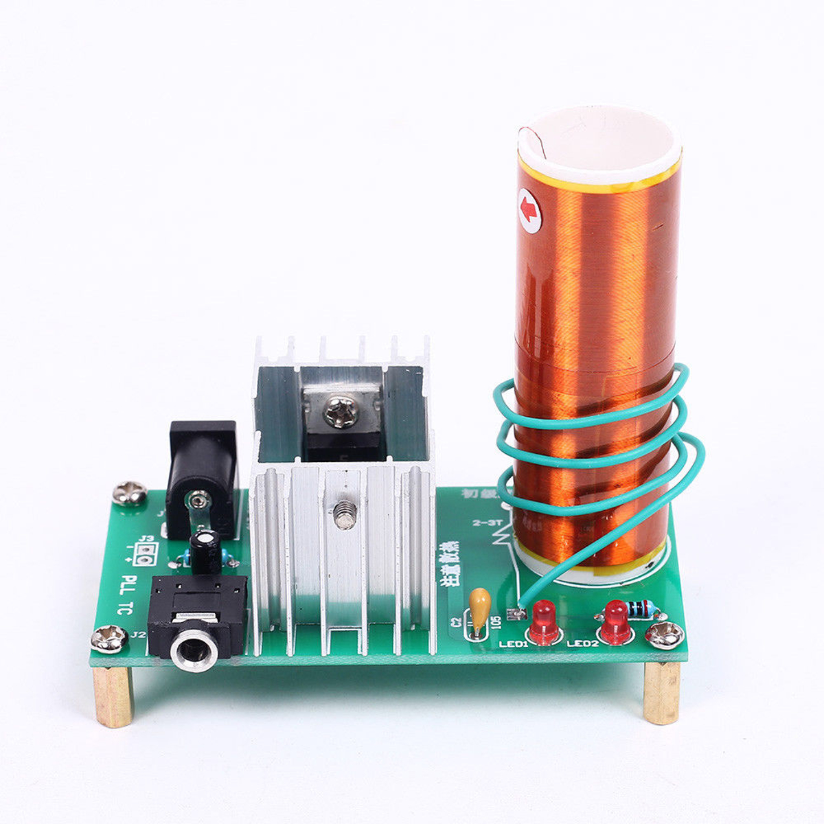 ชุดประกอบลำโพงพลาสม่าพร้อมอะแดปเตอร์ DIY Mini Tesla Coil Speaker Module 15W DC 15-24V 2A with Power Adapter Included