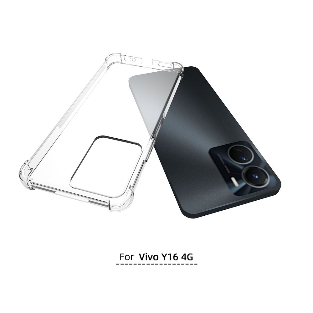 เคส Vivo Y16 4G ใสเสริมขอบและมุมกันกระแทก