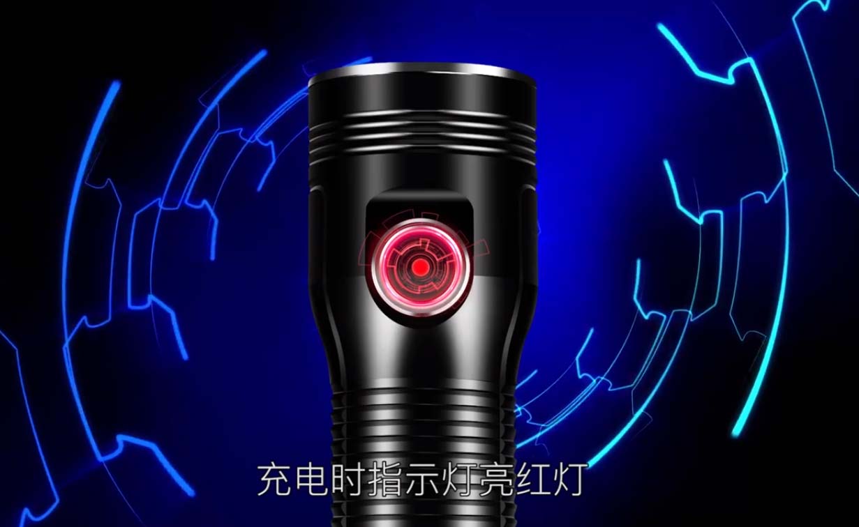 ไฟฉายแรงสูงส่องไกล ขนาดกลาง Skywolfeye T162 26650