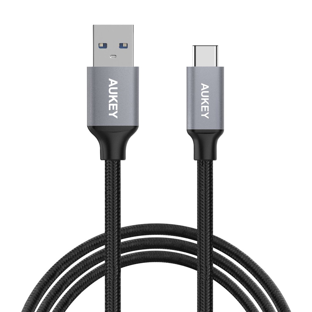สายชาร์จ/ซิงค์ Aukey 3.3 ft. Nylon USB 3.0 Type-A to USB Type-C Cable ยาว 1 เมตร (CB-CD2)