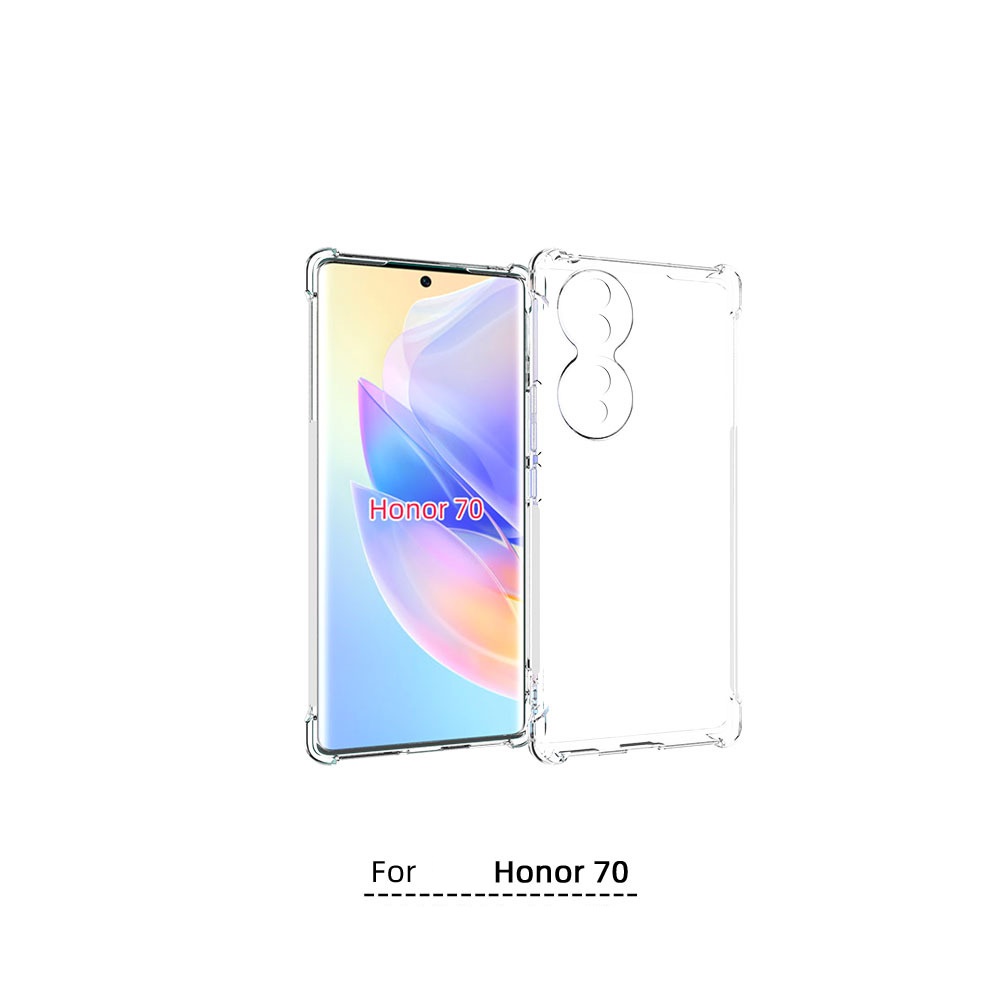เคส Honor 70 แบบ TPU ใสเสริมขอบและมุมกันกระแทก