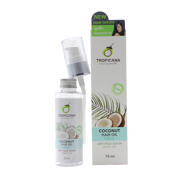 Tropicana แฮร์ออยล์ เซรั่มบำรุงผมทรอปิคานา กลิ่นเฟรชชี่ สูตร NON PARABEN