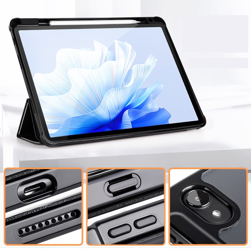 เคส Huawei MatePad 11.5 ด้านหลังอะคริลิคใส พร้อมฝาหน้าพับตั้งได้