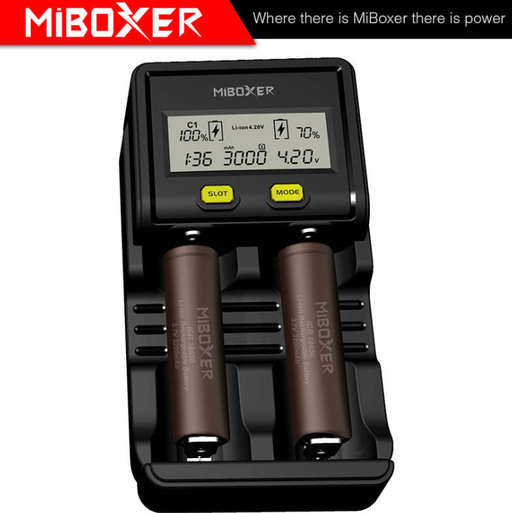 เครื่องชาร์จแบตเตอรี่ Li-ion Miboxer C2-4000