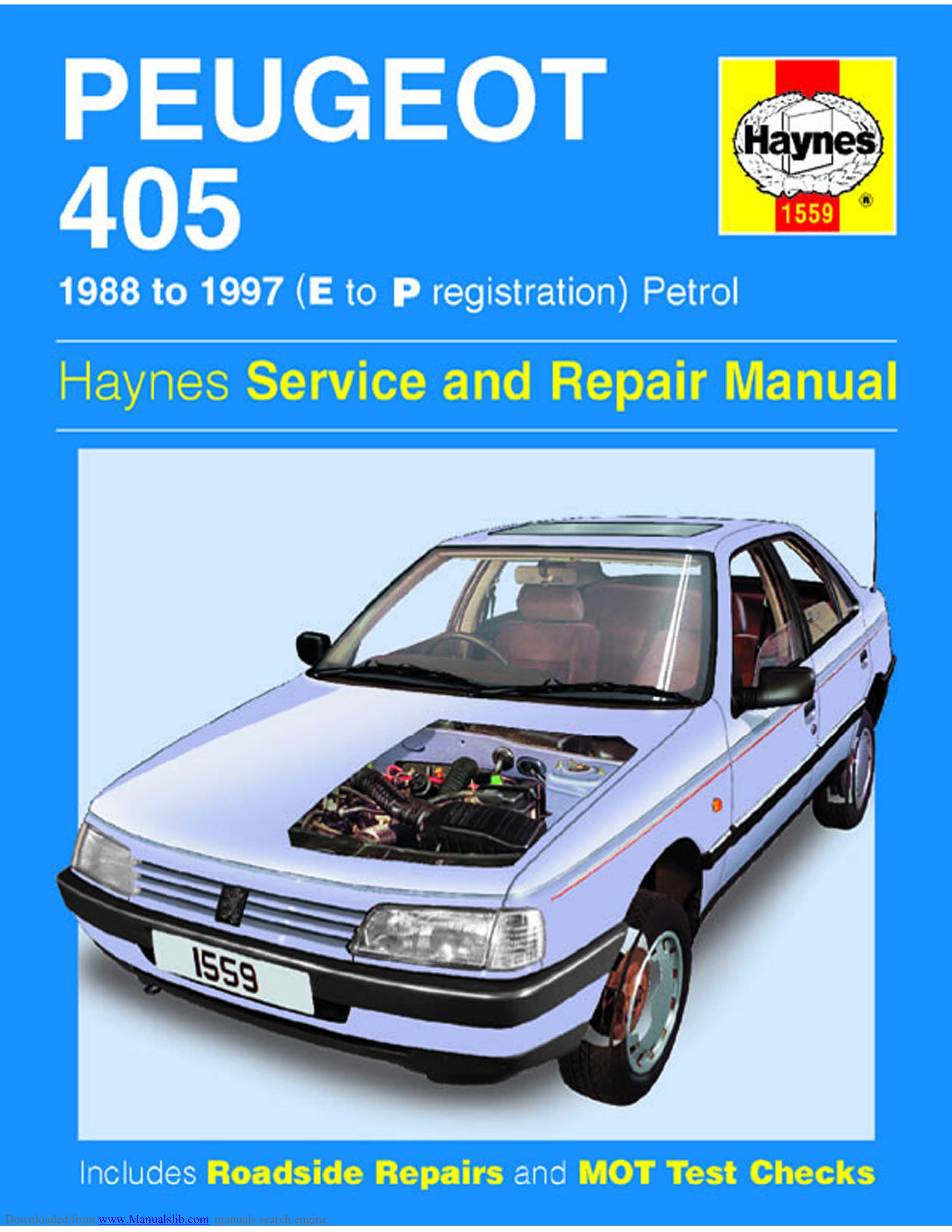 คู่มือซ่อม วงจรไฟฟ้า (wiring diagram) รถยนต์ peugeot 405 '88 - 1993