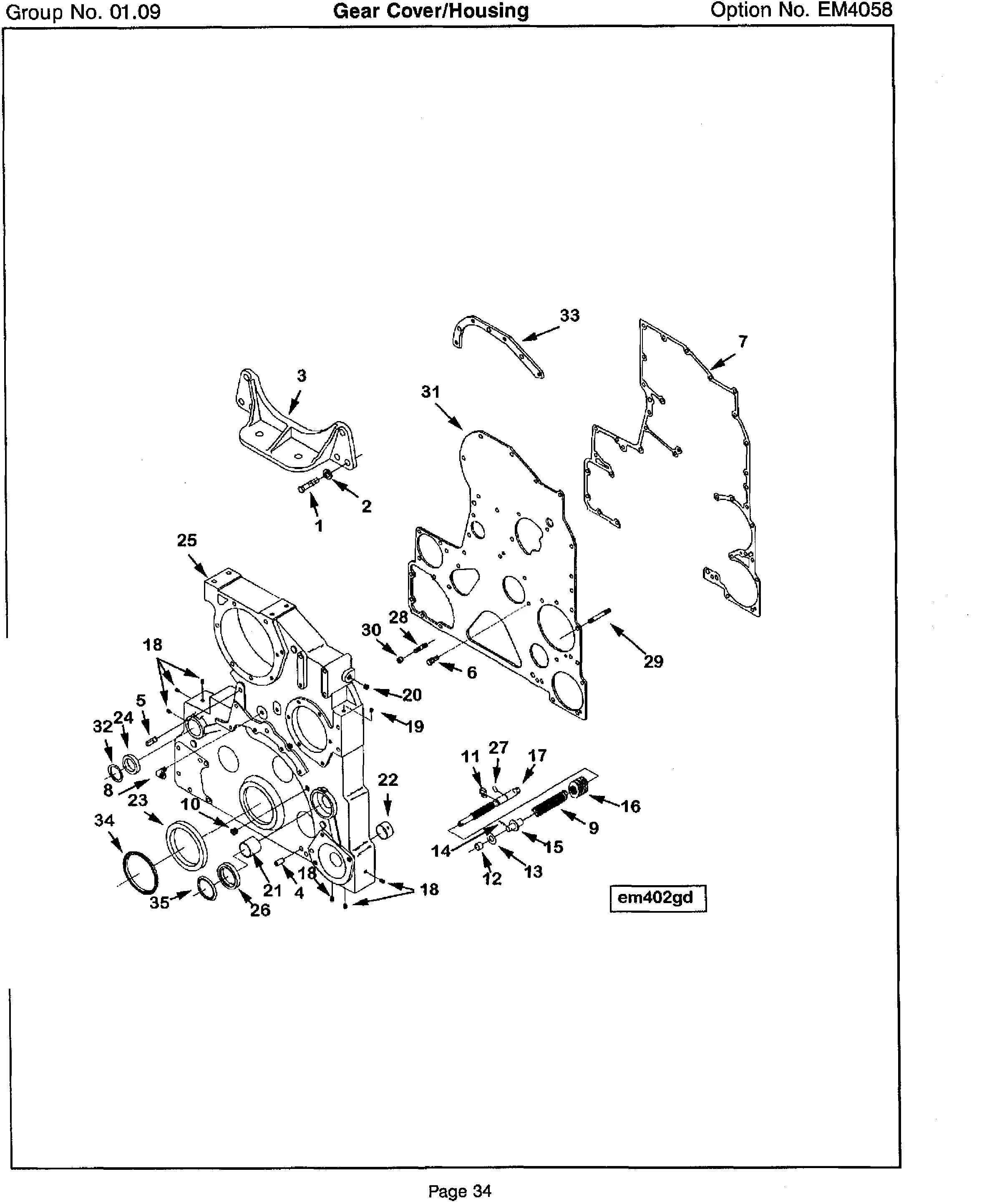 Cummins KTA19-G3 Generator Drive Parts Catalog หนังสือภาษาอังกฤษ