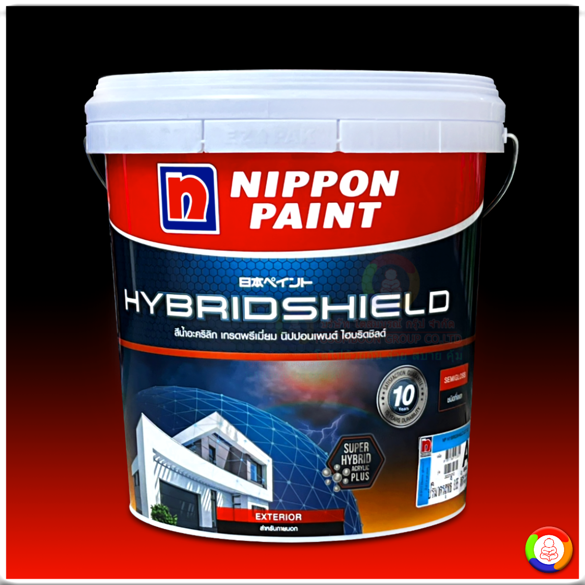 Nippon Paint Hybrid shield Exterior Semi-Gloss นิปปอนเพนต์ ไฮบริดชิลด์ สำหรับภายนอก (ชนิดกึ่งเงา)