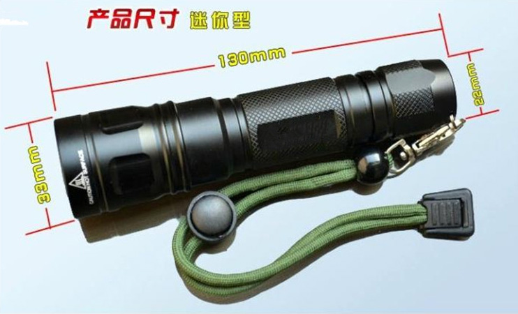 ไฟฉายพกพาแรงสูง Cree LED ชนิด T6 2 (U2)