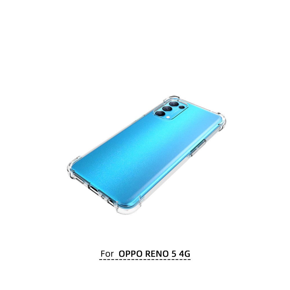 เคส OPPO Reno 5 (4G) แบบ TPU ใสเสริมขอบและมุมกันกระแทก