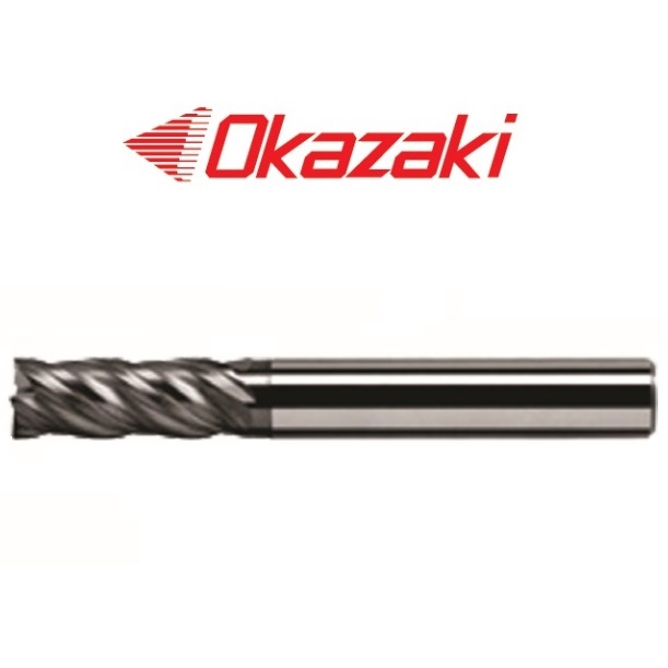 ดอกเอ็นมิลคาร์ไบด์4ฟันกัดข้างเคลือบTiAlN - TiAlN Coated Solid Carbide Vibration-proof Endmills 4 Flutes SPSEE4VA Series [Brand: Okazaki]