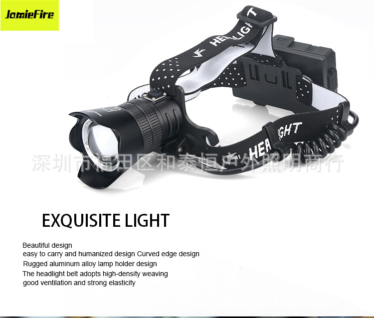ไฟฉายคาดศีรษะแรงสูง แบบ 1 หลอดปรับขยายได้ LED P99 9 Core , JamieFire T138 แสงขาว ชุดแบตเตอรี่คุณภาพสูง พร้อมกล่องใส่และหูหิ้ว