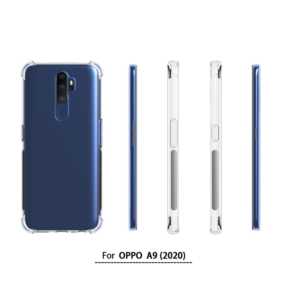 เคส OPPO A9 2020 แบบ TPU ใสเสริมขอบและมุมกันกระแทก